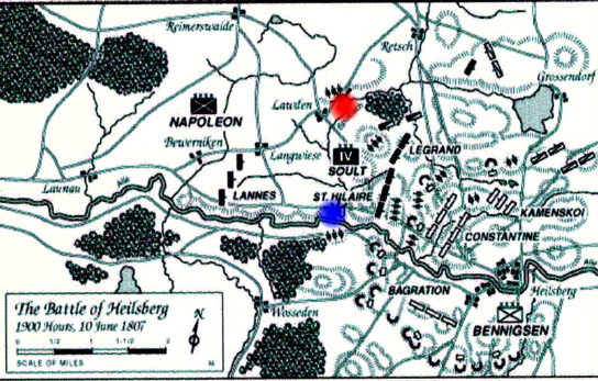 The Red and Blue markers indicate the positions shown on the photographs.