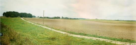 View from near the village of Lawden (Red marker on main map). The remains of Lawden wood can be seen on the left.