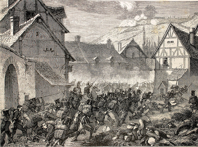 Street fighting in the suburbs of Laon.